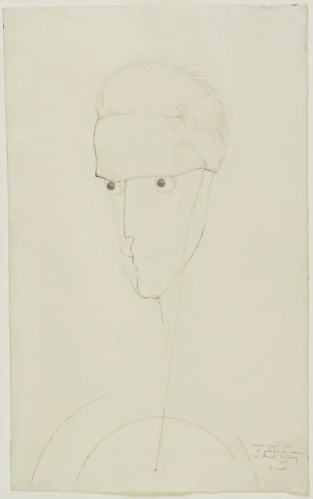 Untitled, by Jean Crotti, graphite, 1954