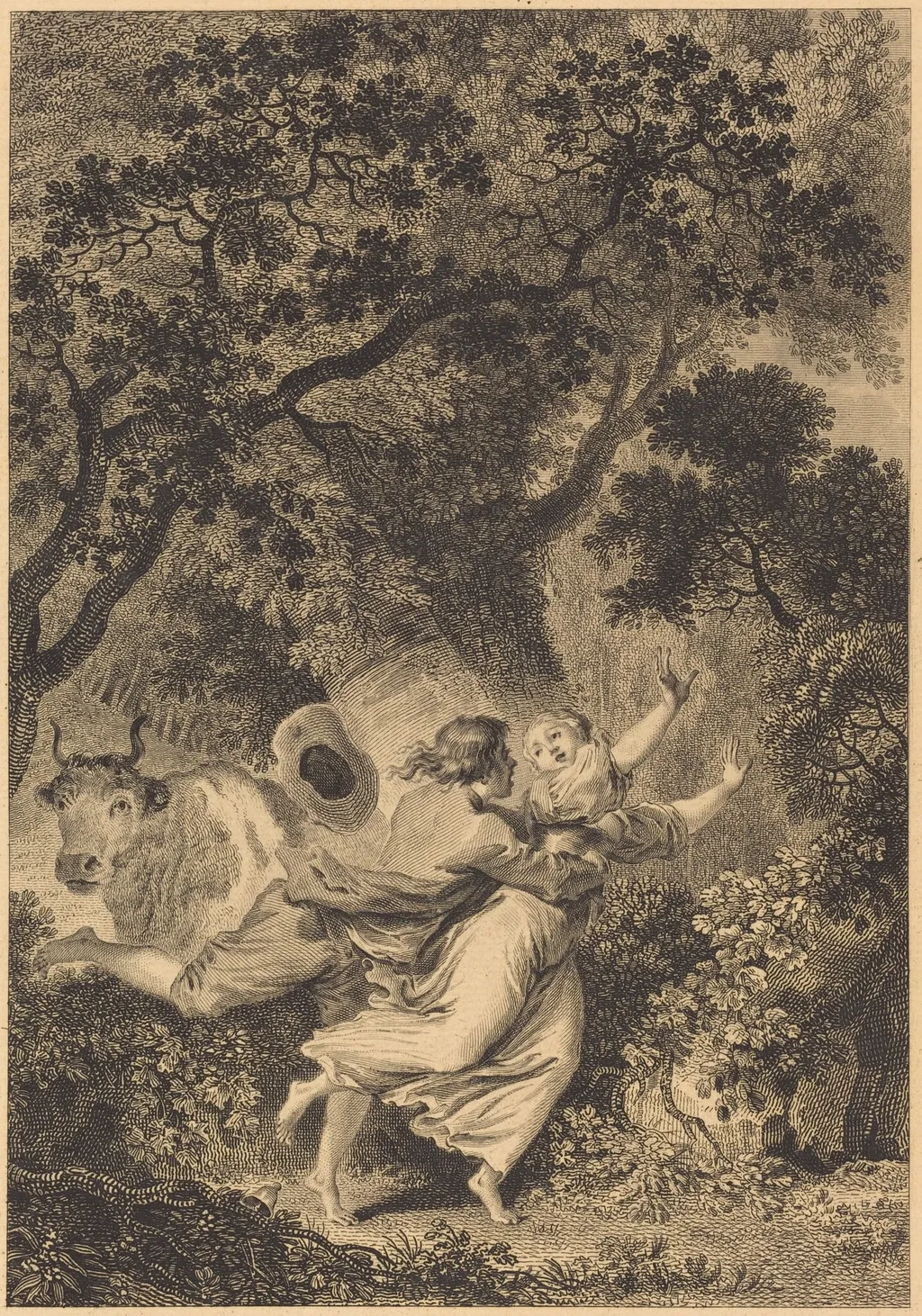 La clochette, by Jean Dambrun, ink, 1774