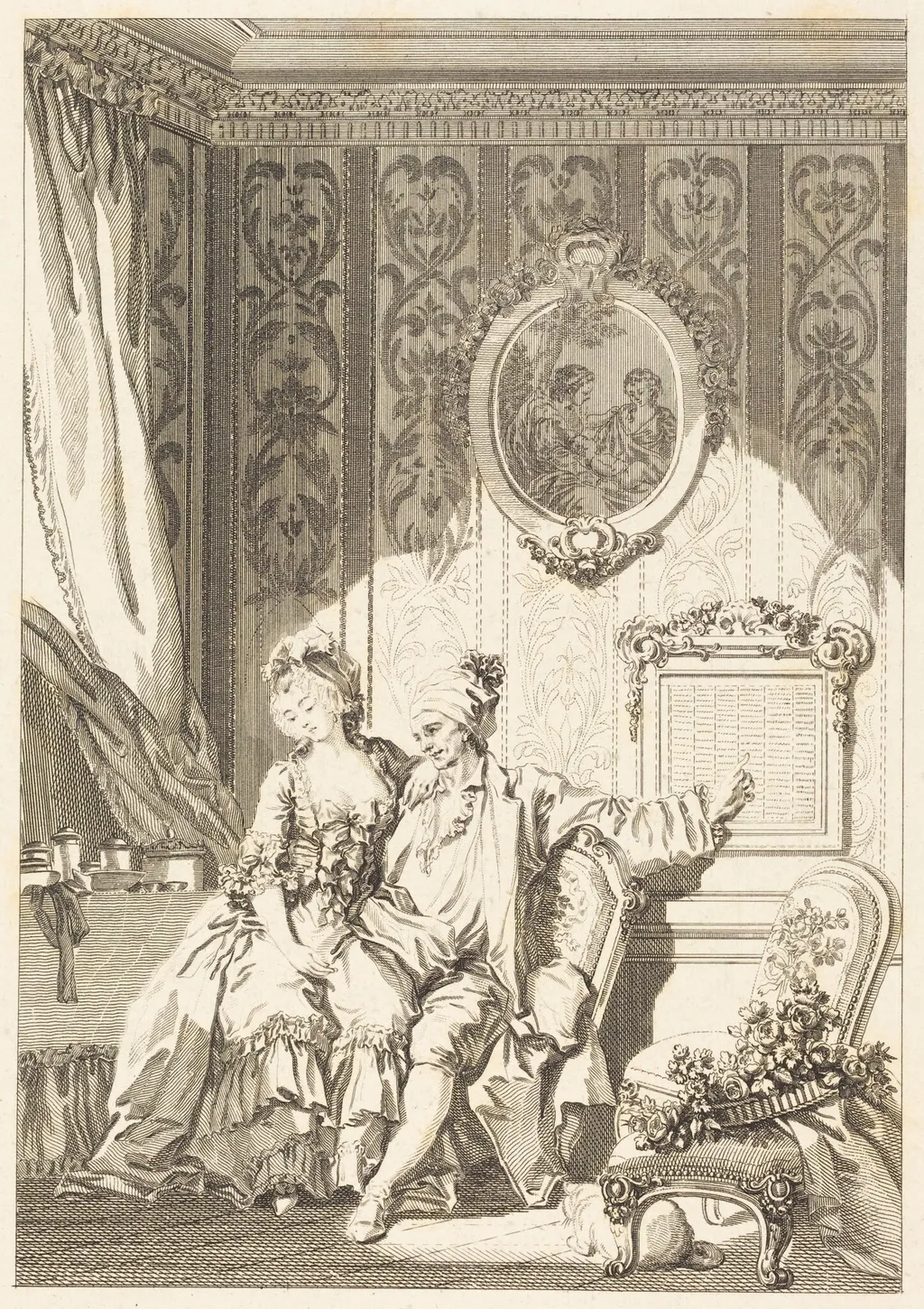 Le calendrier des viellards, by Jean Dambrun, ink, 1774