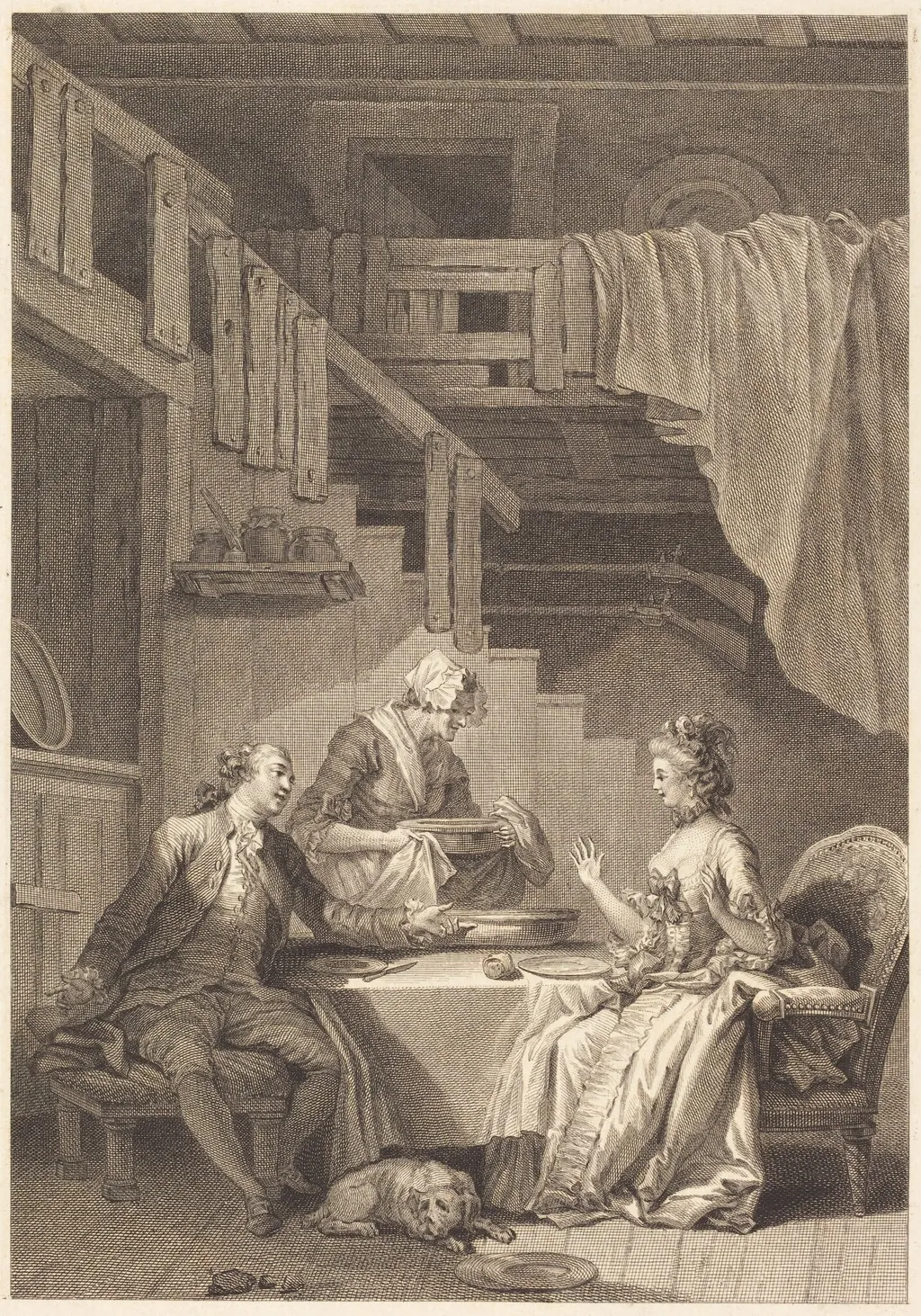 Le faucon, by Jean Dambrun, ink, 1774