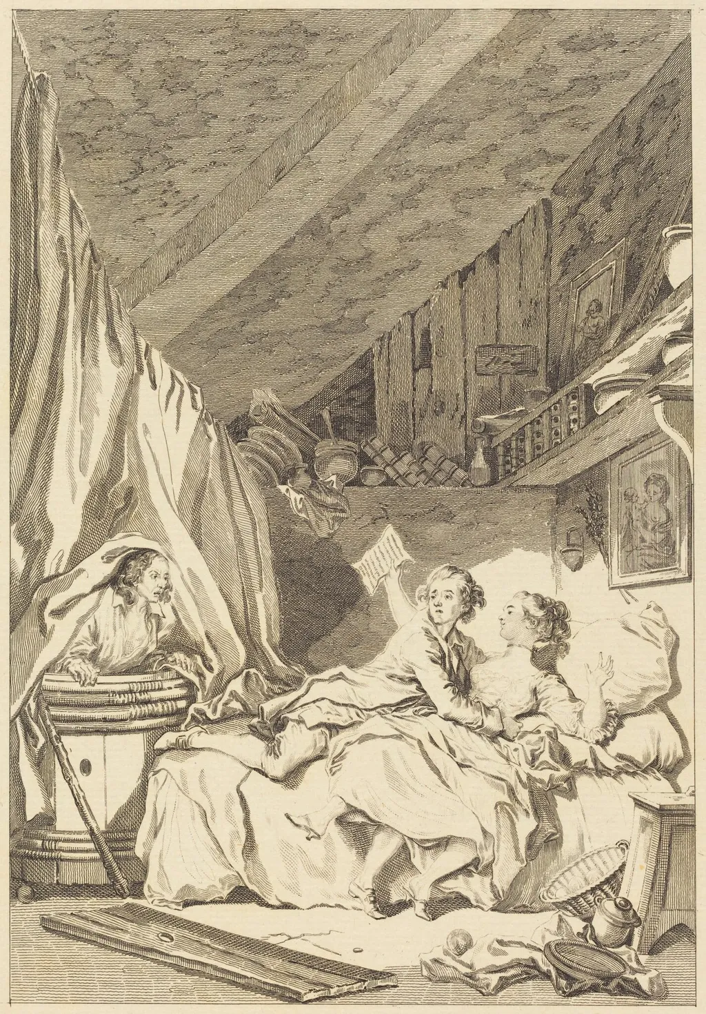 Le savetier, by Jean Dambrun, ink, 1774