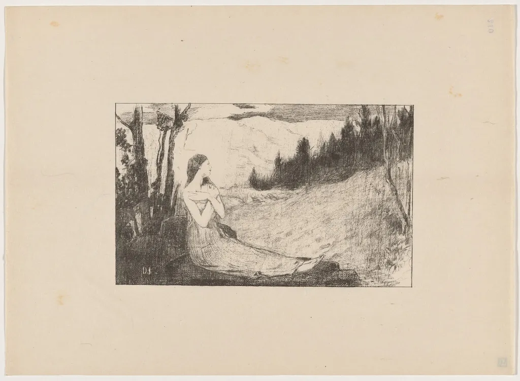 Sainte Agnès, by Jean Danguy, ink, 1895