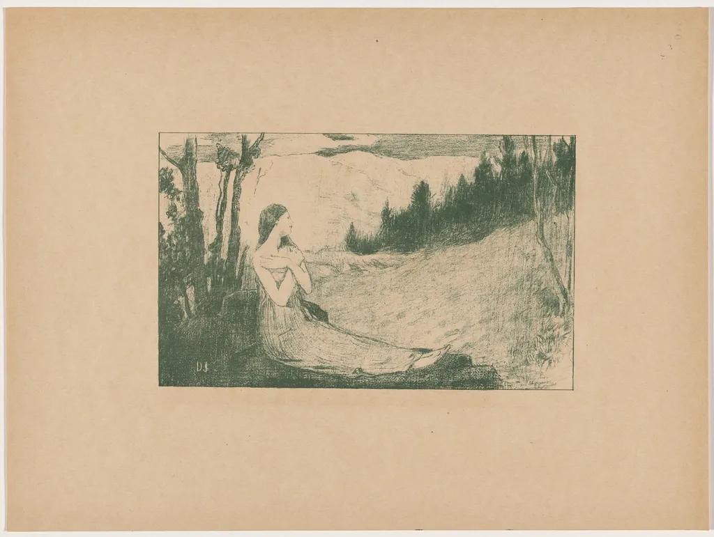 Sainte Agnès, by Jean Danguy, ink, 1895
