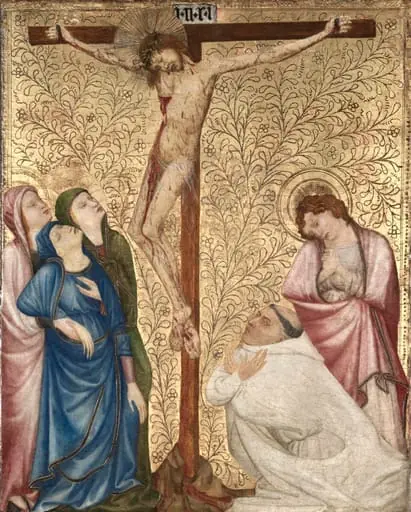 Calvary with a Carthusian Monk, by Jean de Beaumetz