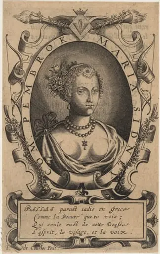 Mary Sidney, Countess of Pembroke, by Jean de Courbes