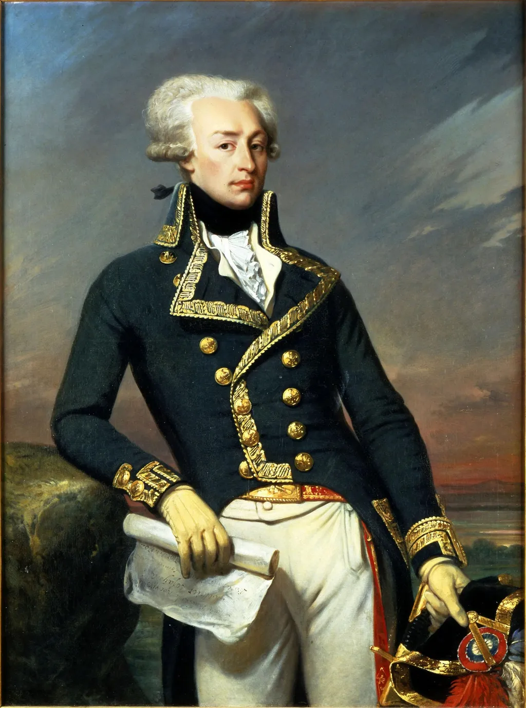 Portrait of Gilbert Motier the Marquis De La Fayette as a Lieutenant General, 1791, by Jean de Court, oil, 1834