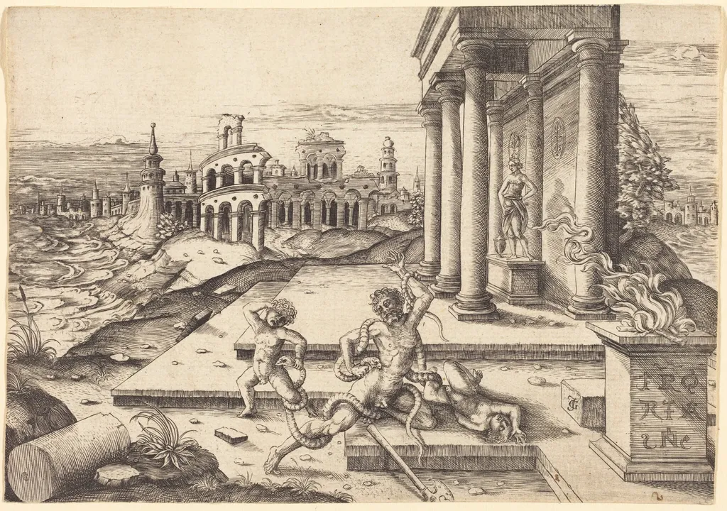 Laocoon, by Jean de Gourmont I, ink, 1518