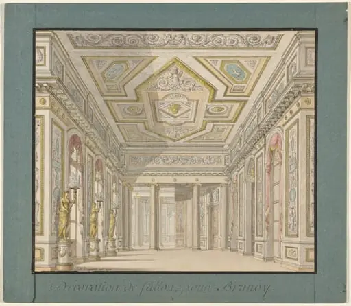 Décoration de sallon pour  Brunoy (Design for the Interior of the Château de Brunoy), by Jean Démosthène Dugourc