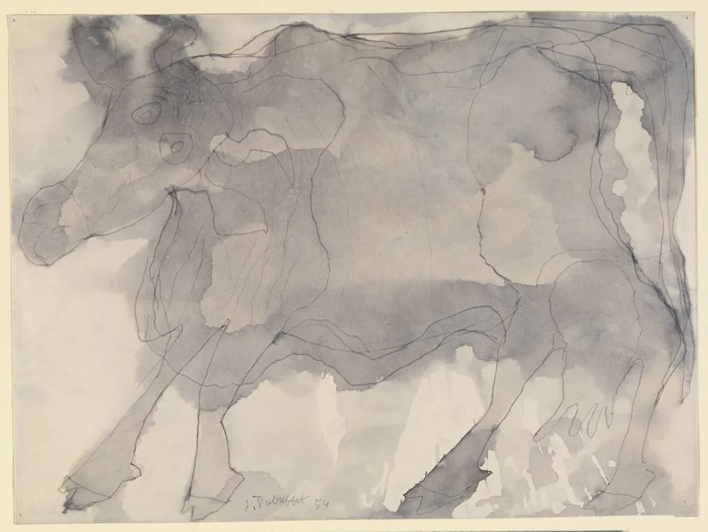 Untitled, by Jean Dubuffet, ink, 1954