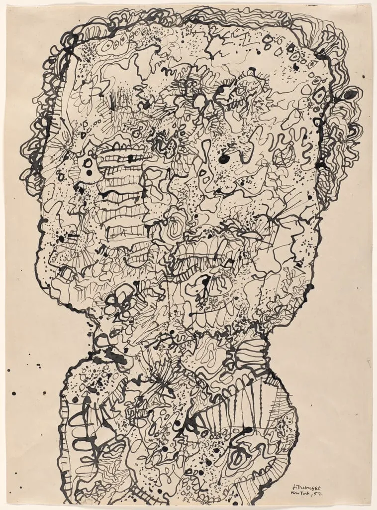 Untitled, by Jean Dubuffet, ink, 1952