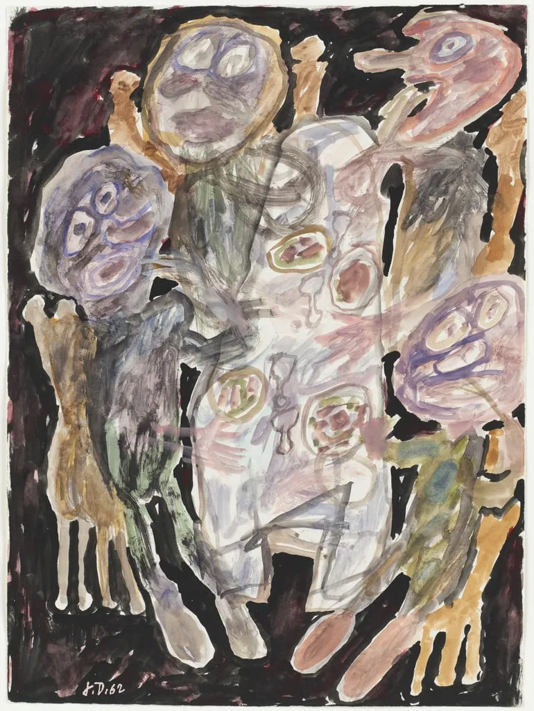 Untitled, by Jean Dubuffet, watercolor, 2