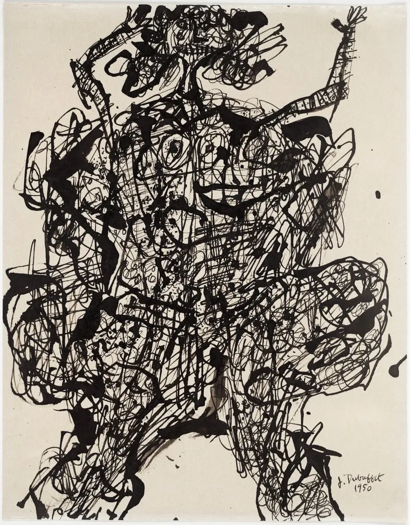 Untitled, by Jean Dubuffet, ink, 1950
