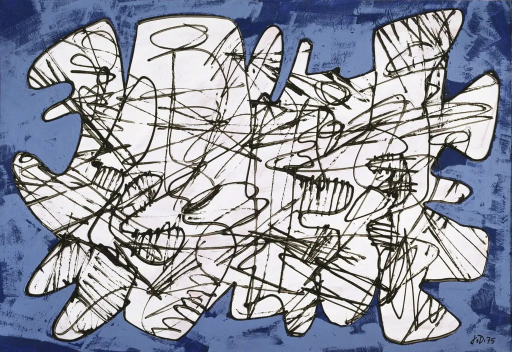 Untitled, by Jean Dubuffet, paint, 1975