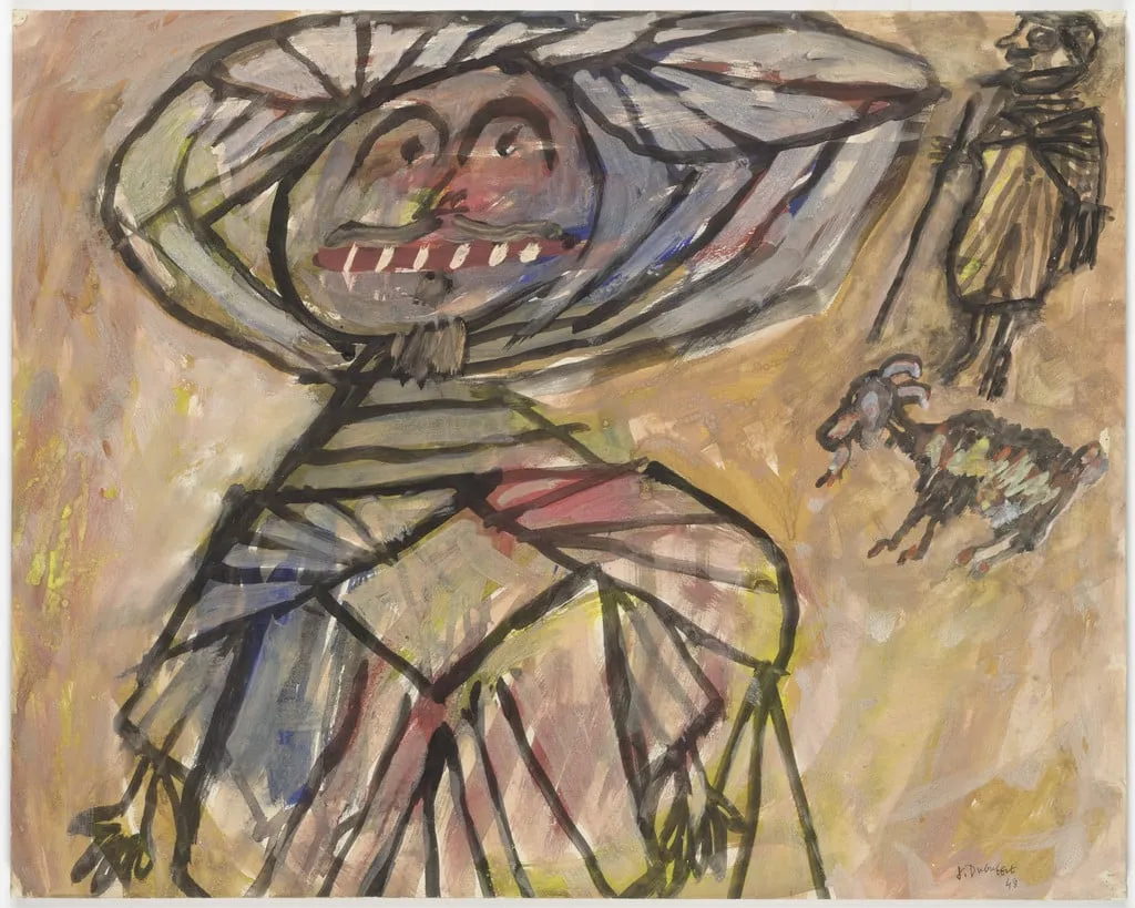 Untitled, by Jean Dubuffet, gouache, 1948