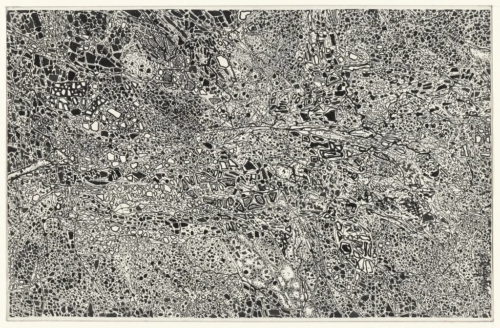 Untitled, by Jean Dubuffet, ink, 1958