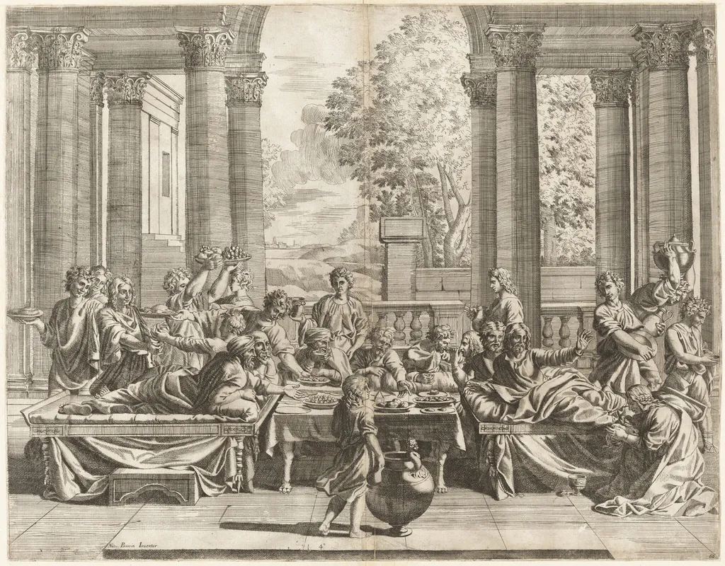 Penance, by Jean Dughet, ink, 1650