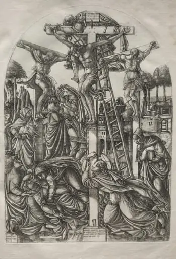 Christ on the Cross between the Two Thieves, by Jean Duvet
