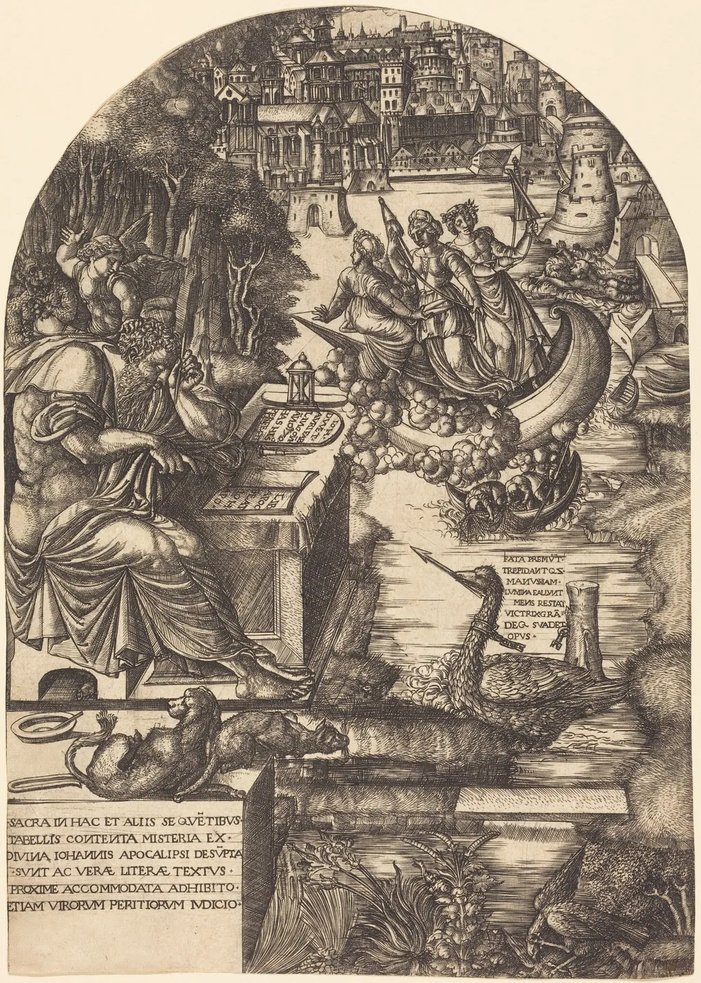 Jean Duvet as Saint John the Evangelist, by Jean Duvet, ink, 1555