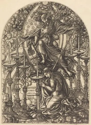 Saint John Sees the Seven Golden Candlesticks, by Jean Duvet