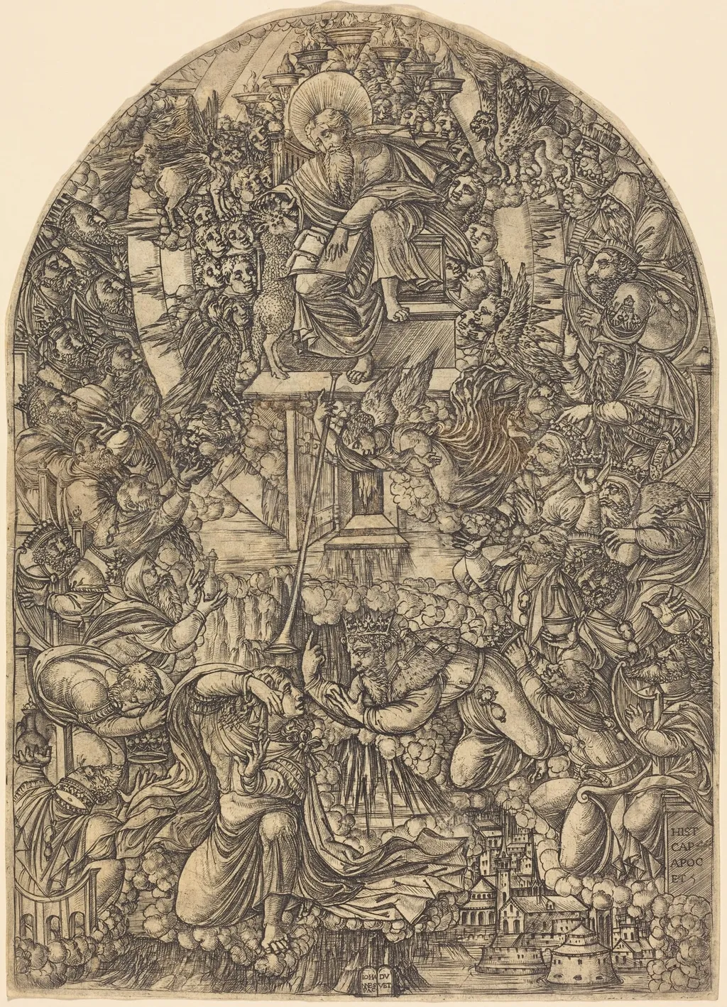 Saint John Summoned to Heaven, by Jean Duvet, ink, 1551