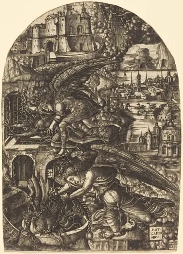 Satan Bound for a Thousand Years, by Jean Duvet