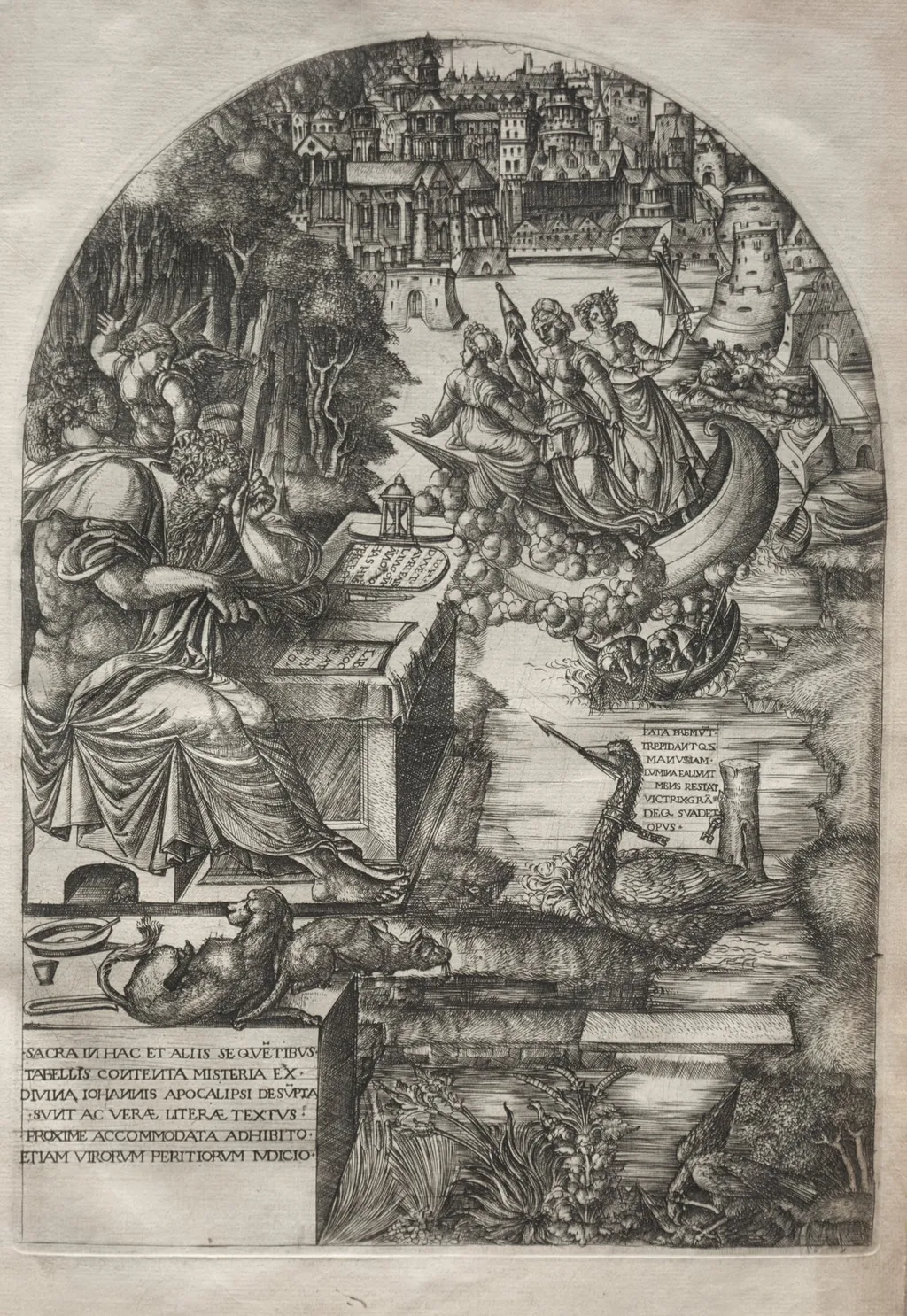 The Apocalypse: Duvet Studying the Apocalypse, by Jean Duvet, 1555