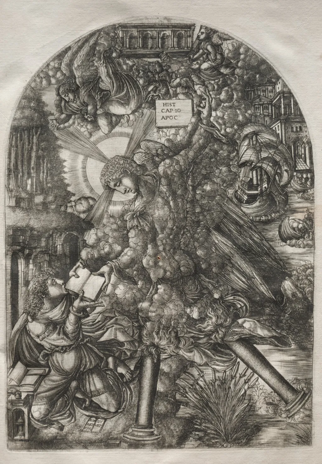The Apocalypse: The Angel Gives St. John the Book to Eat, by Jean Duvet, 1551