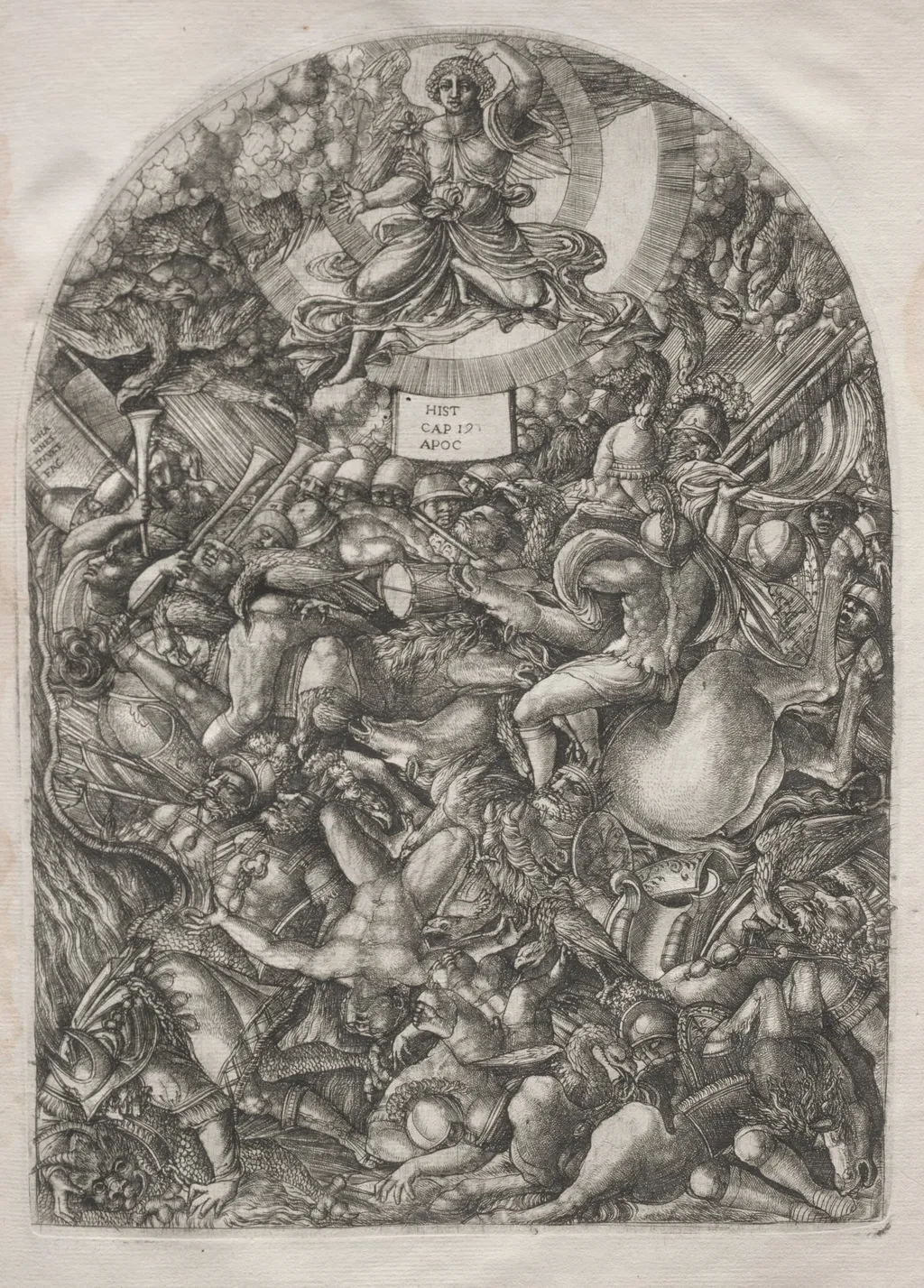 The Apocalypse: The Angel in the Sun Calling the Birds of Prey, by Jean Duvet, 1551
