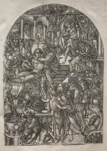 The Apocalypse:  The Martyrdom of St. John the Evangelist, by Jean Duvet