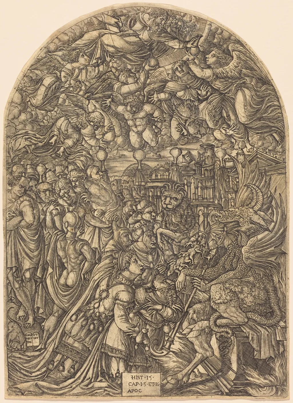 The Dragon and the Beast, by Jean Duvet, ink, 1551