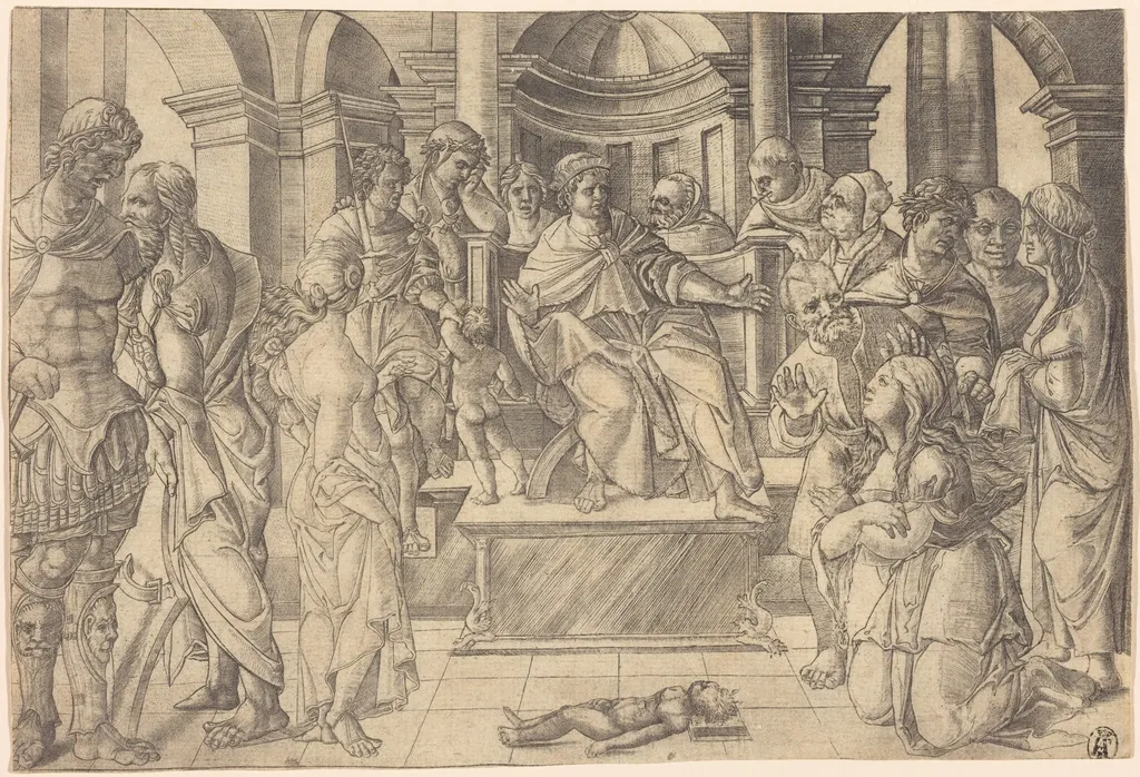 The Judgment of Solomon, by Jean Duvet, ink, 1516