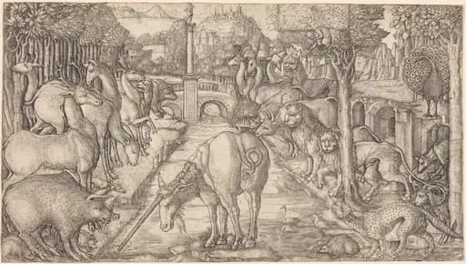 The Unicorn Purifies the Water with Its Horn, by Jean Duvet