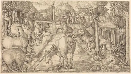 The Unicorn Purifies the Water with Its Horn, by Jean Duvet