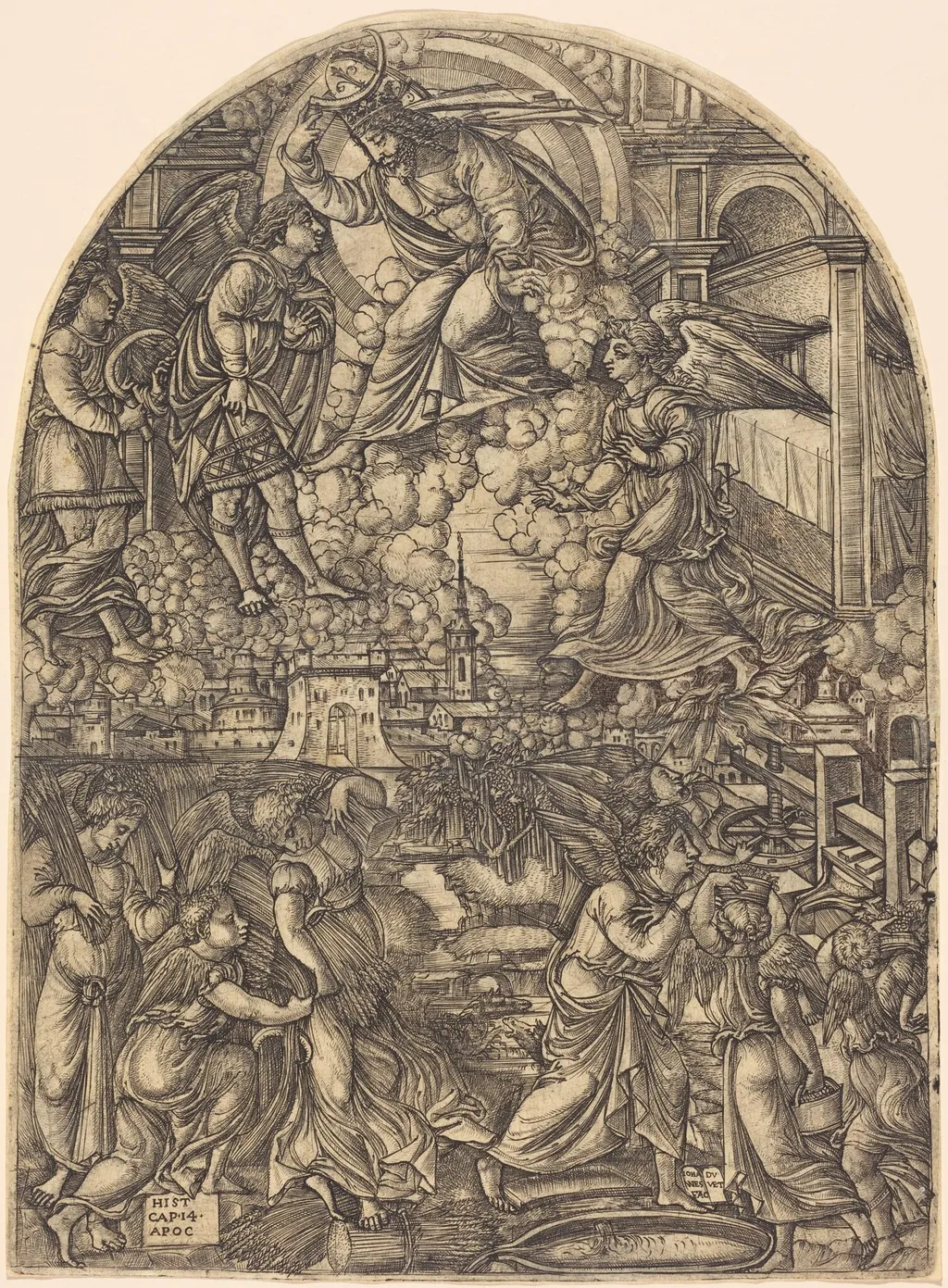 The Winepress of the Wrath of God, by Jean Duvet, ink, 1551