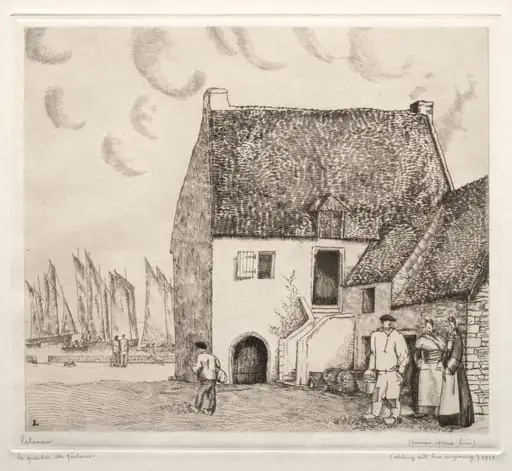 Fishermen's Quarters, by Jean-Émile Laboureur