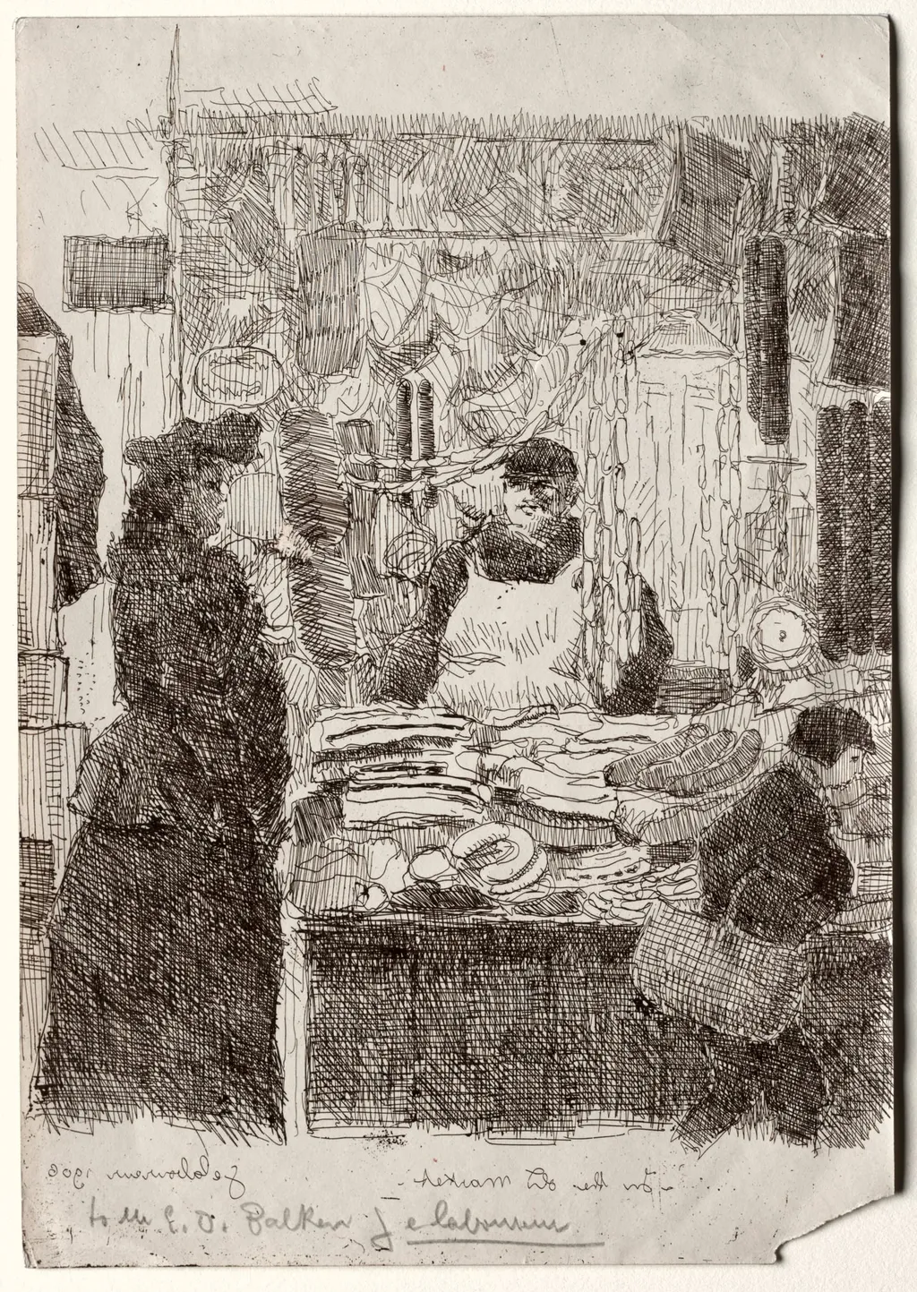 In the Old Market, by Jean-Émile Laboureur, 1906