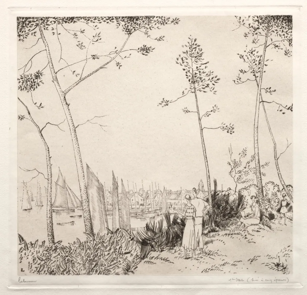 La Promenade sur le Port, by Jean-Émile Laboureur, 1935