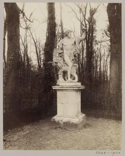 Statue of "Anger", Versailles, France, by Jean-Eugène-Auguste Atget