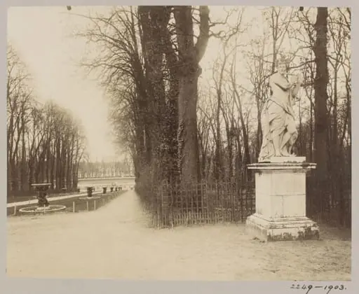 Statue of "Le Sanguin", Versailles, France, by Jean-Eugène-Auguste Atget