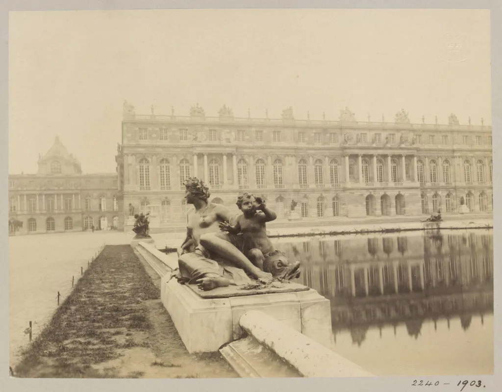 View of Palace & Sculpture, Versailles, France, by Jean-Eugène-Auguste Atget, photographic, 1900