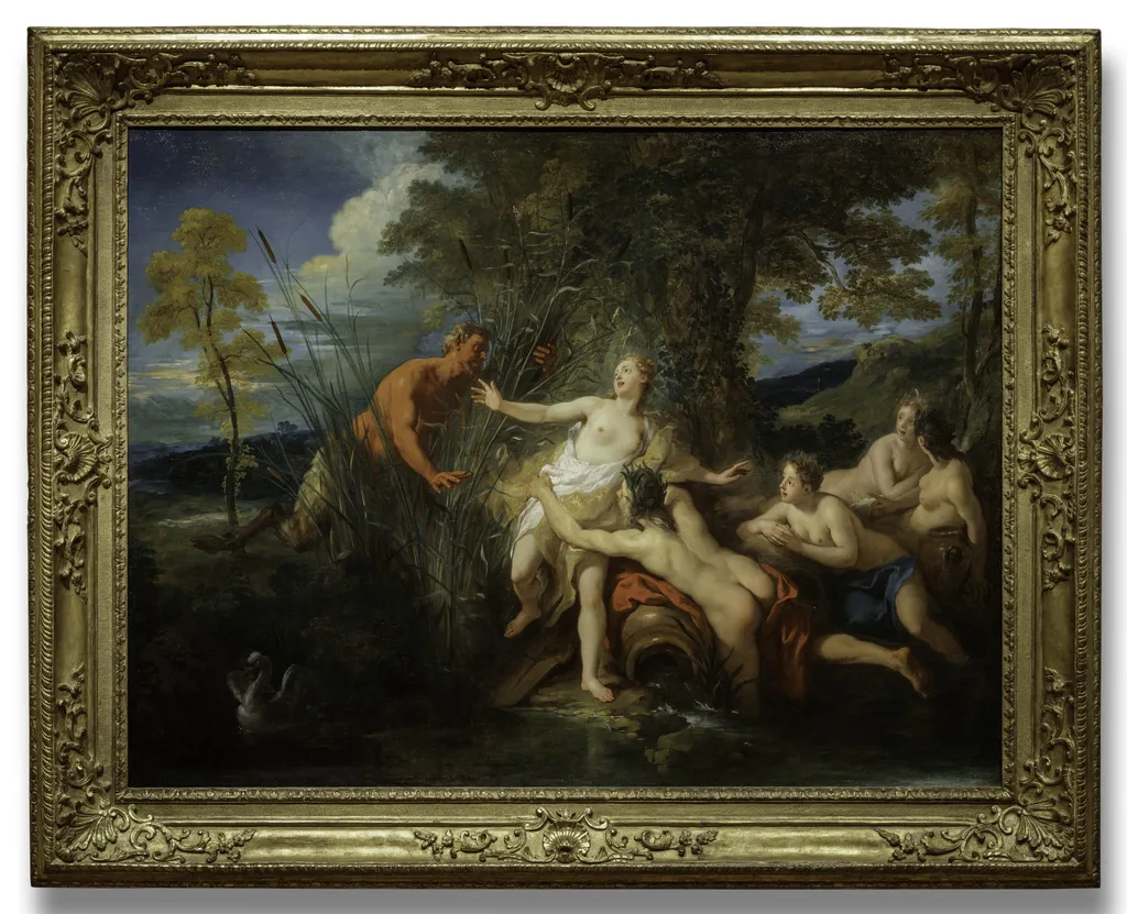Pan and Syrinx, by Jean-François de Troy, oil, 1720