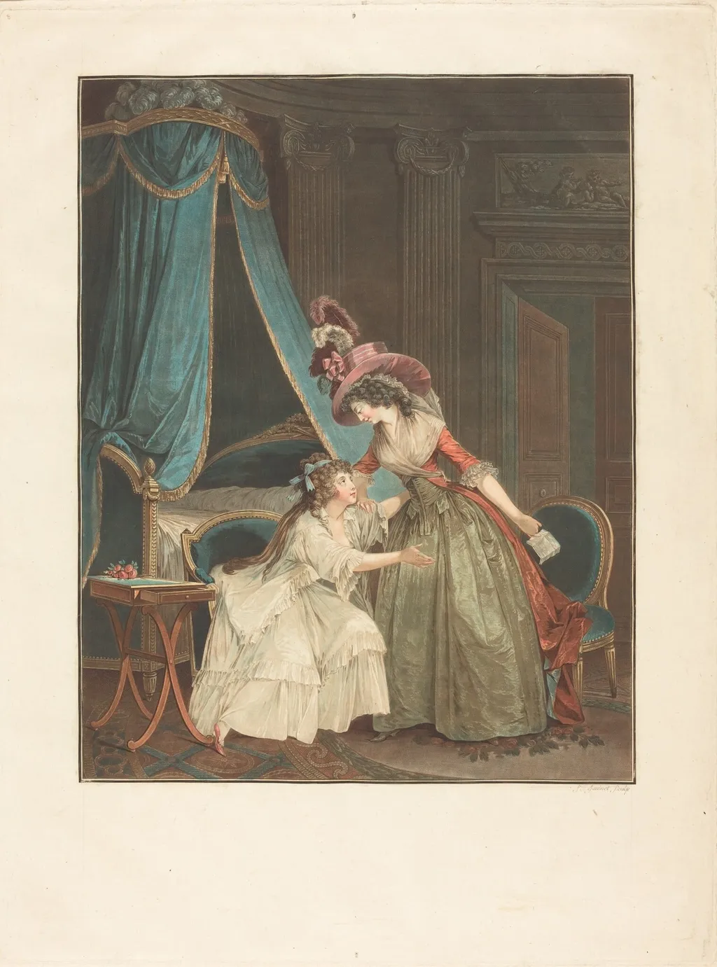 L'Indiscretion, by Jean-François Janinet, ink, 1788