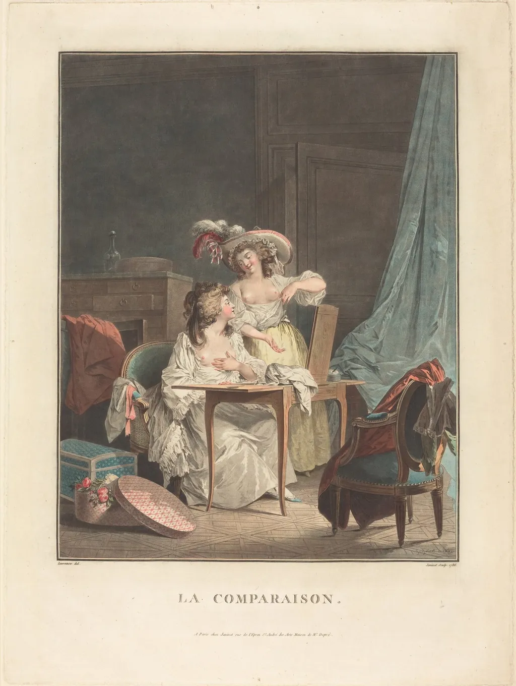 La Comparaison, by Jean-François Janinet, ink, 1786