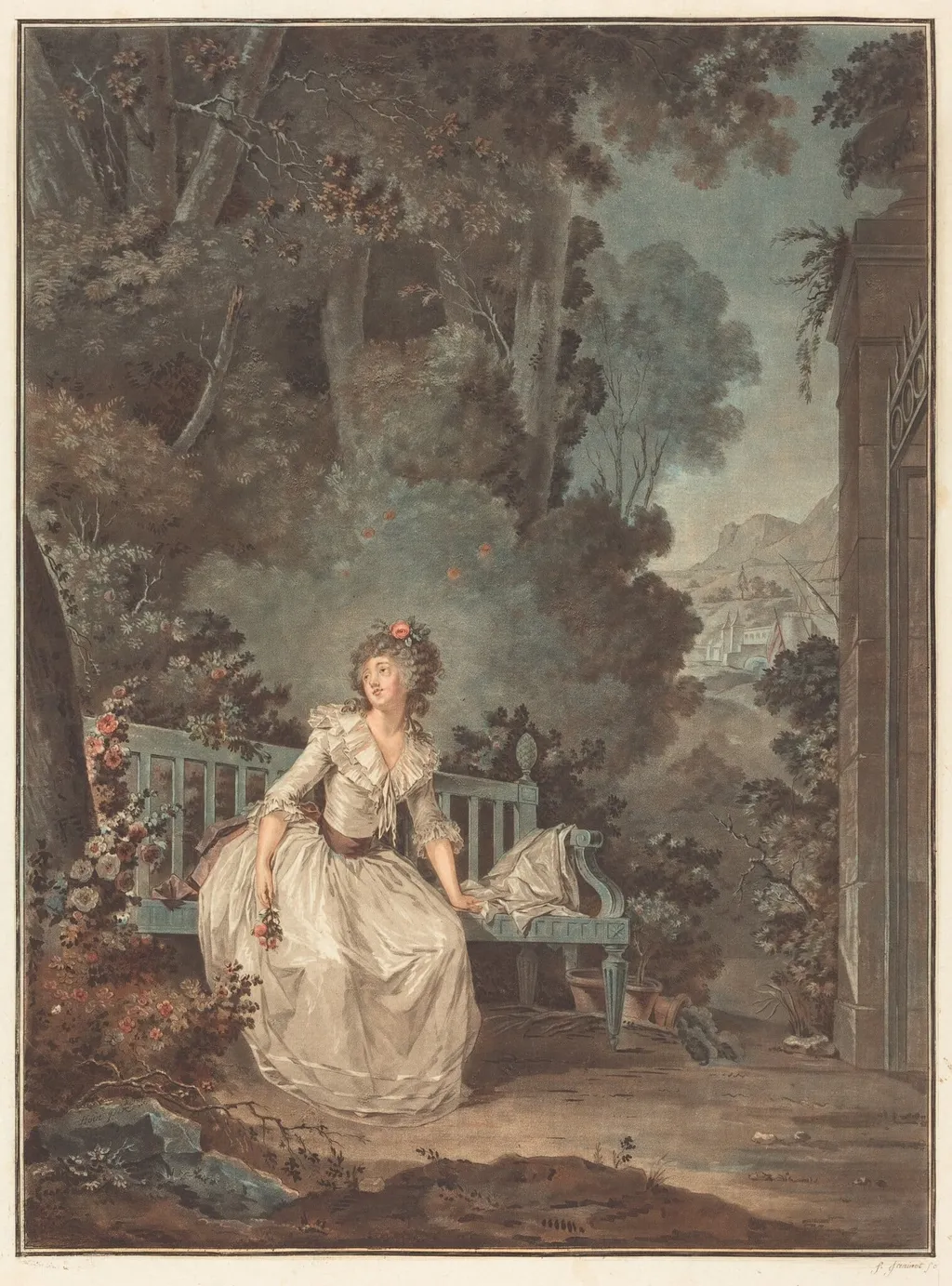 Nina, ou La Folle par amour (Nina, or The Woman Maddened by Love), by Jean-François Janinet, ink, 1787