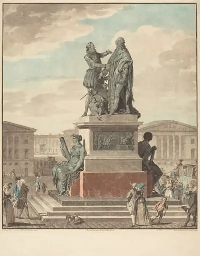 Projet d'un monument a ériger pour le roi, by Jean-François Janinet