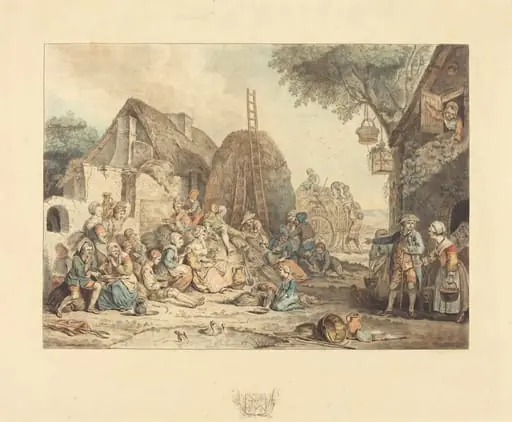 The Harvesters' Lunch, by Jean-François Janinet