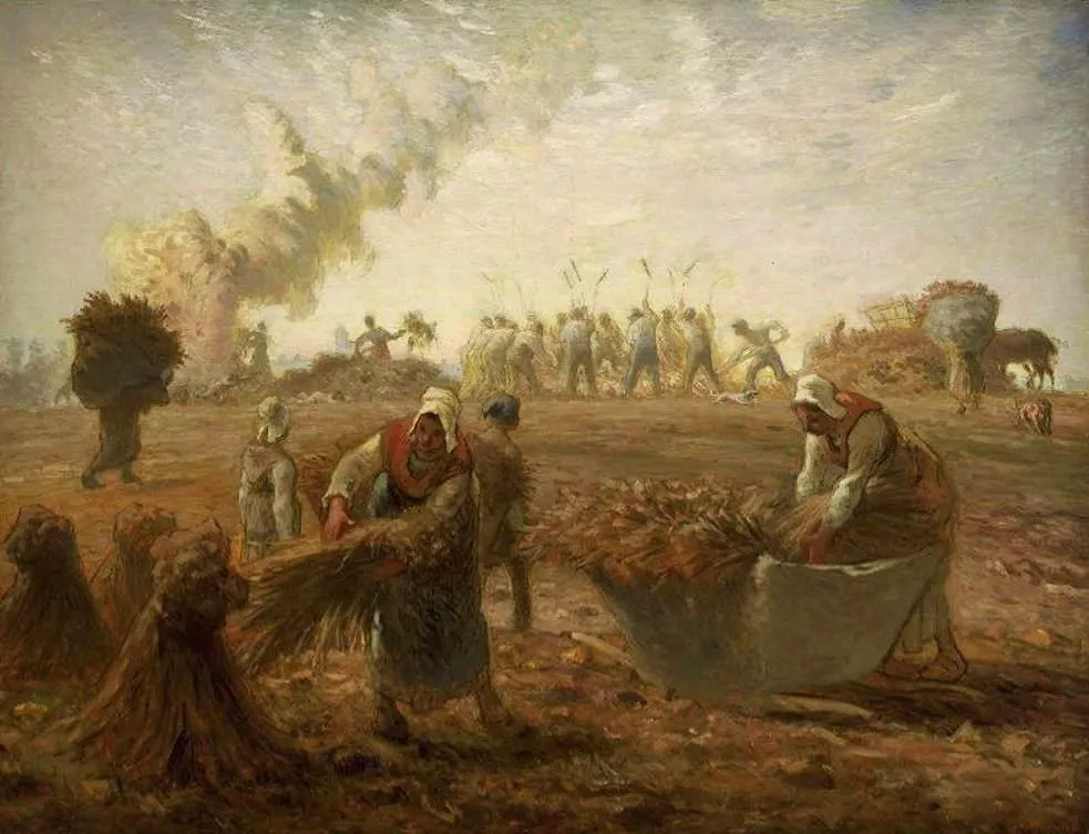 Buckwheat Harvest, Summer, by Jean François Millet, oil, 1871