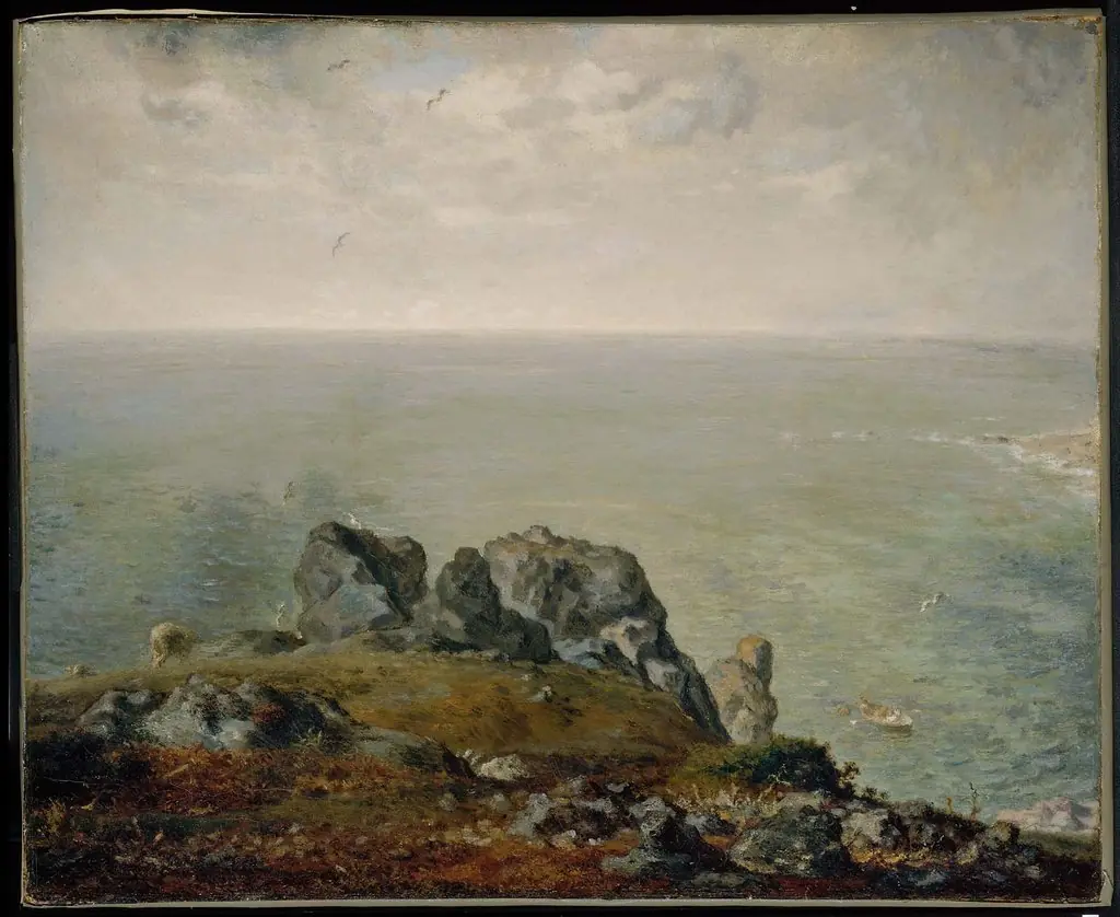 Cliffs at Gruchy, by Jean François Millet
