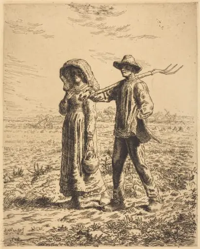 Departure for Work (Le depart pour le travail), by Jean François Millet