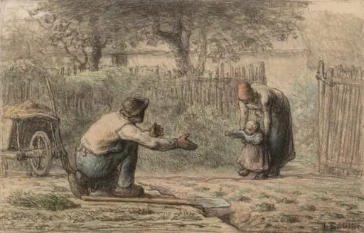 First Steps, by Jean François Millet